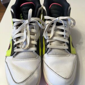 Nike White and Pink High-Top Sneakers